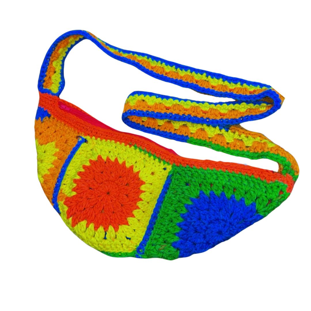 Crochet Granny Fanny - Rainbow Bright