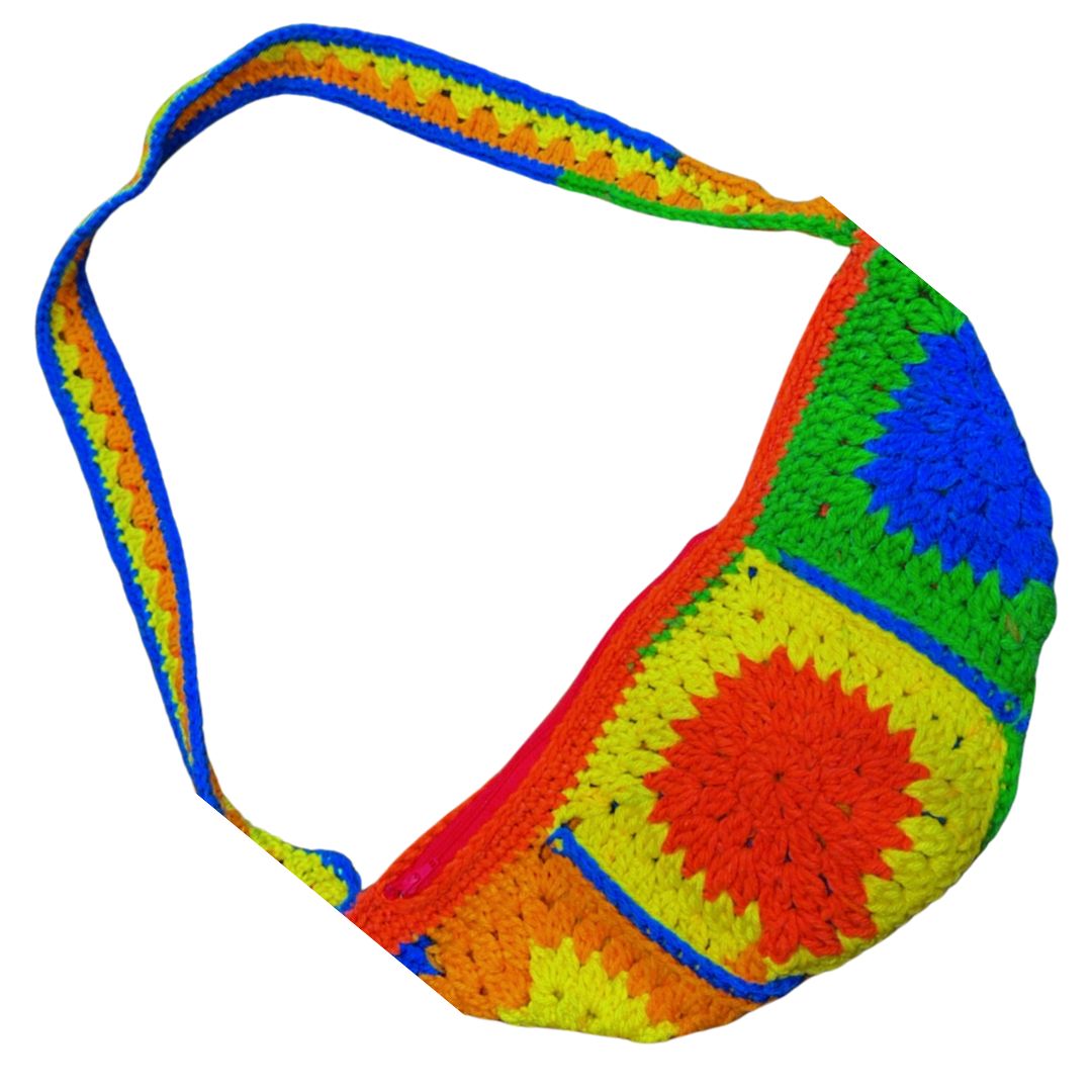 Crochet Granny Fanny - Rainbow Bright