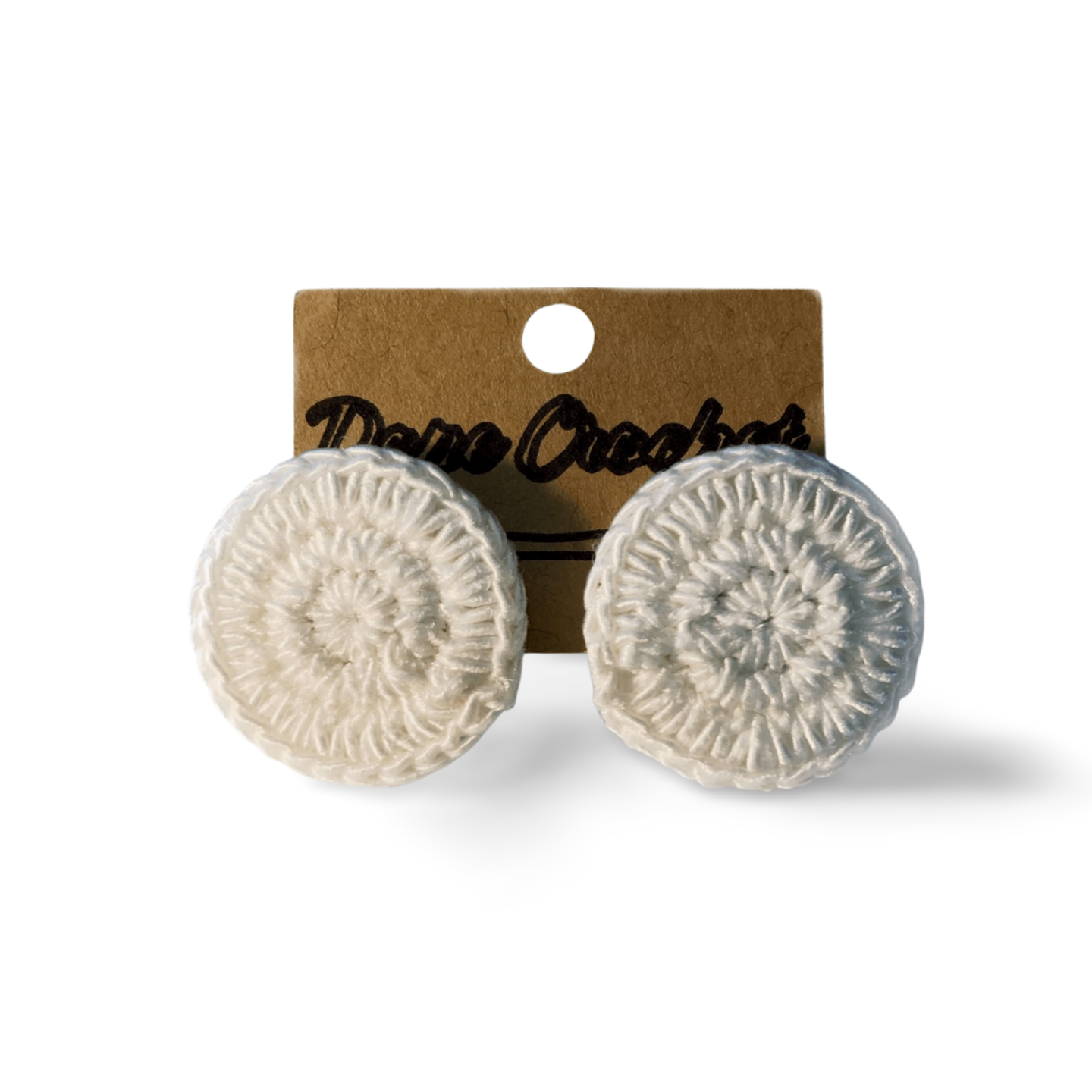 EMI Crochet button earrings