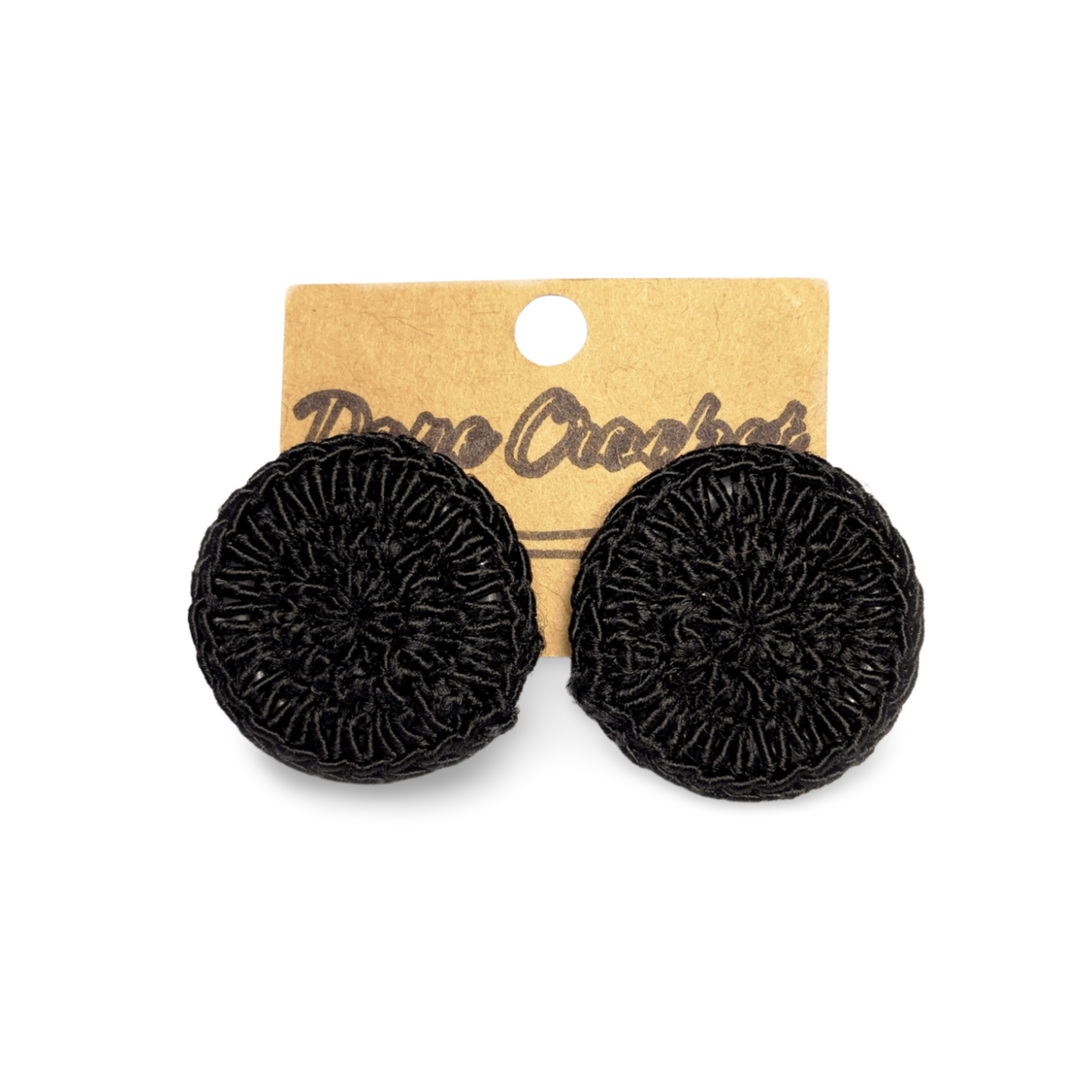 EMI Crochet button earrings