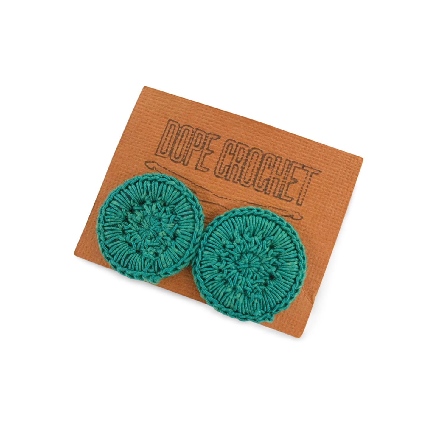 EMI Crochet button earrings