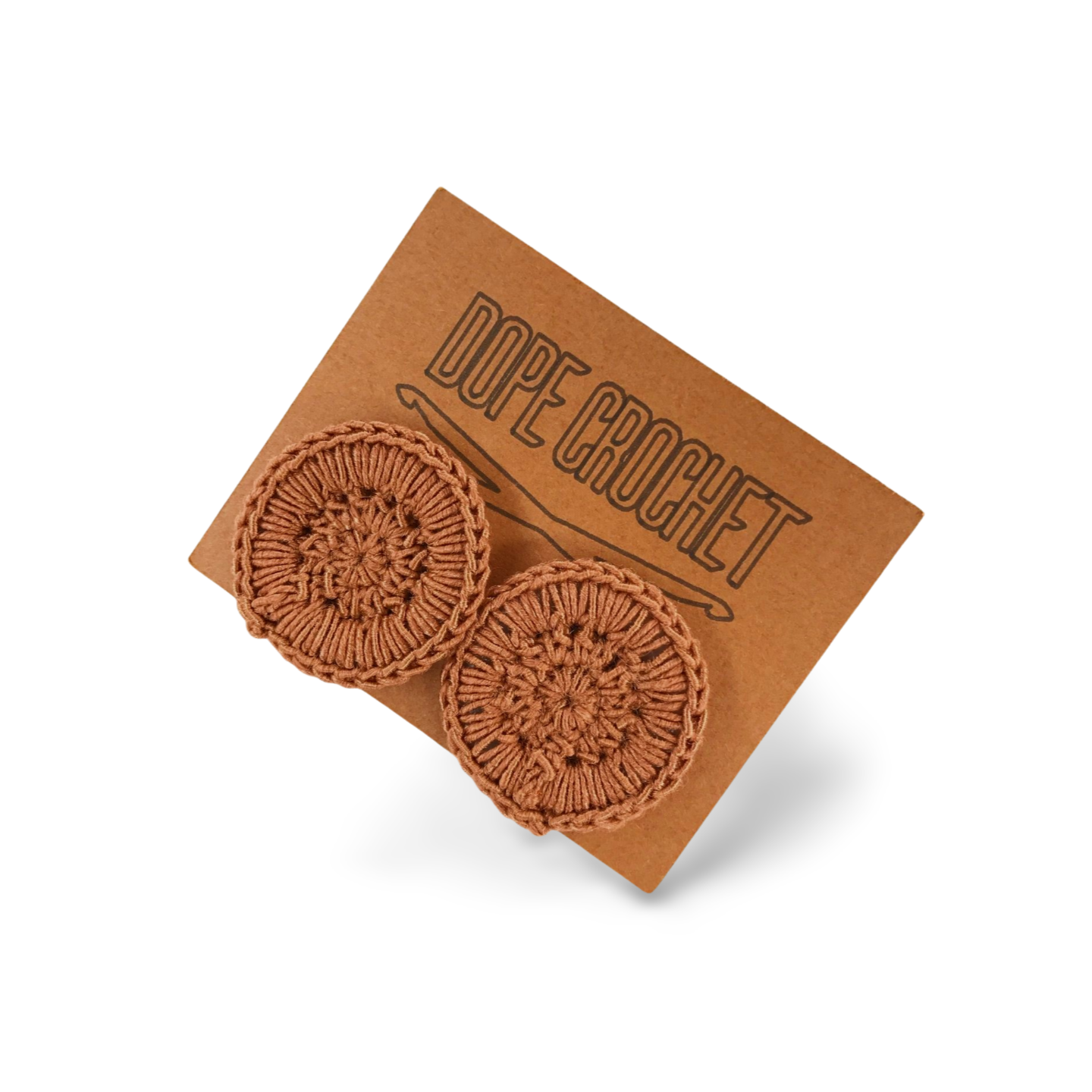 EMI Crochet button earrings