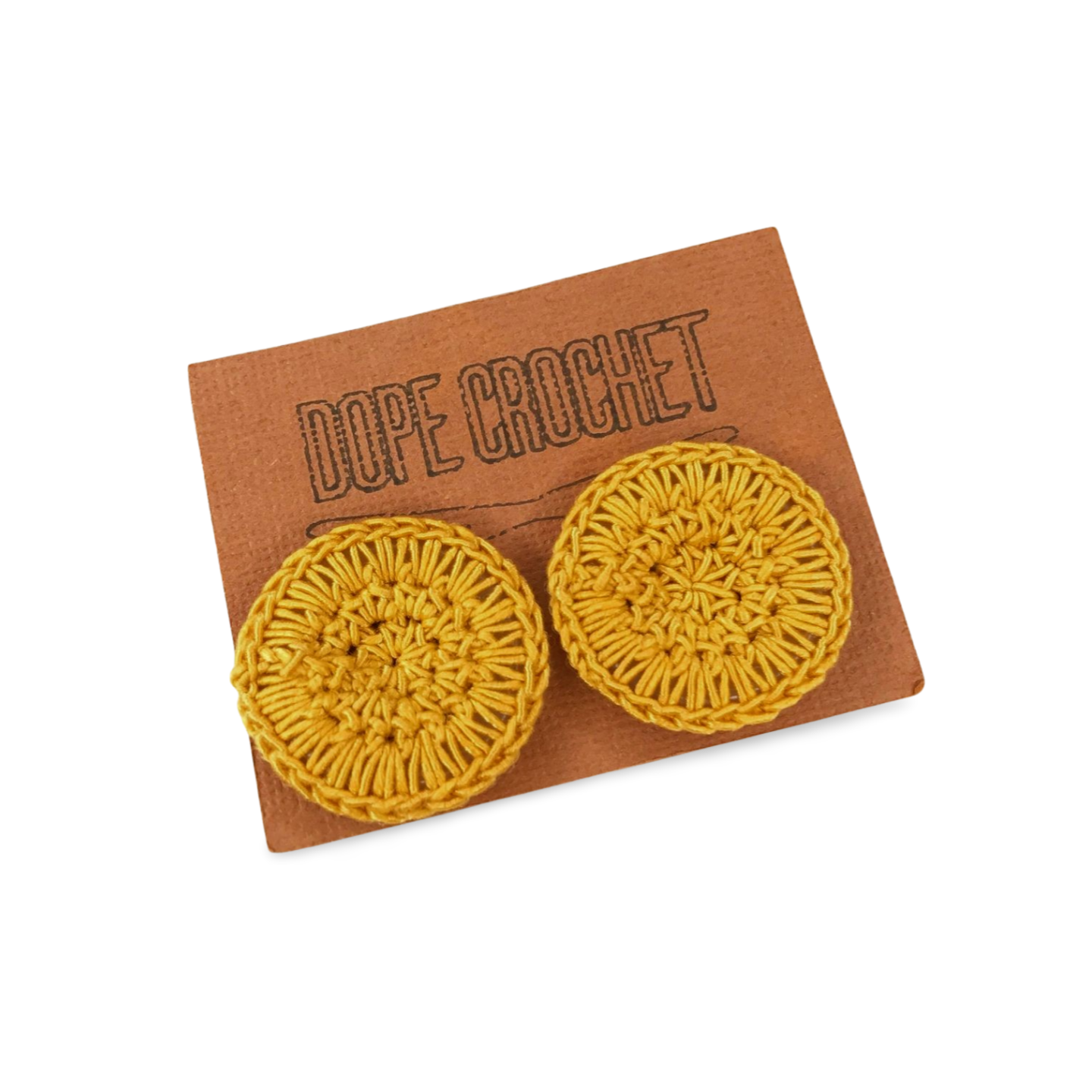 EMI Crochet button earrings