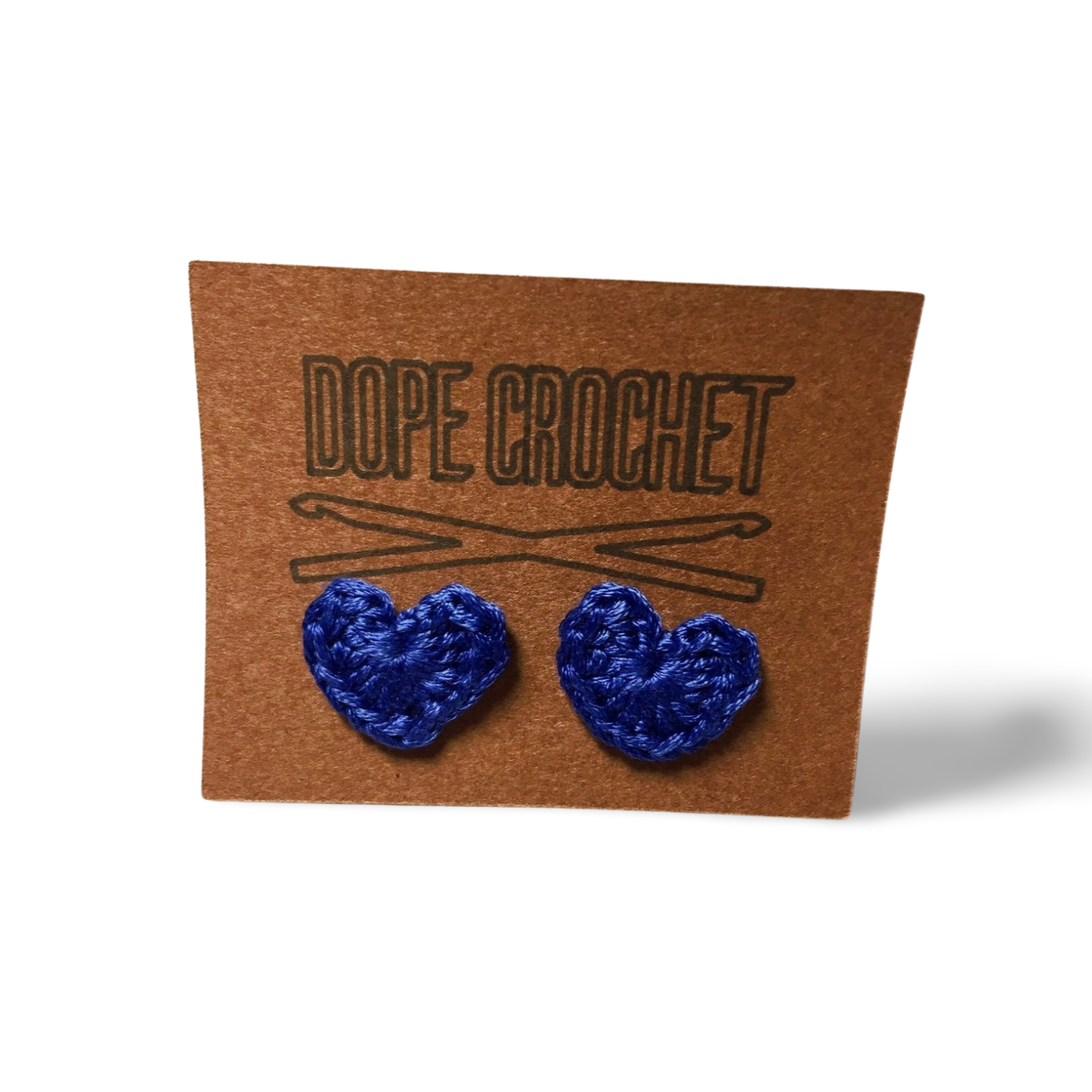LOVE HEART Crochet Stud Earrings