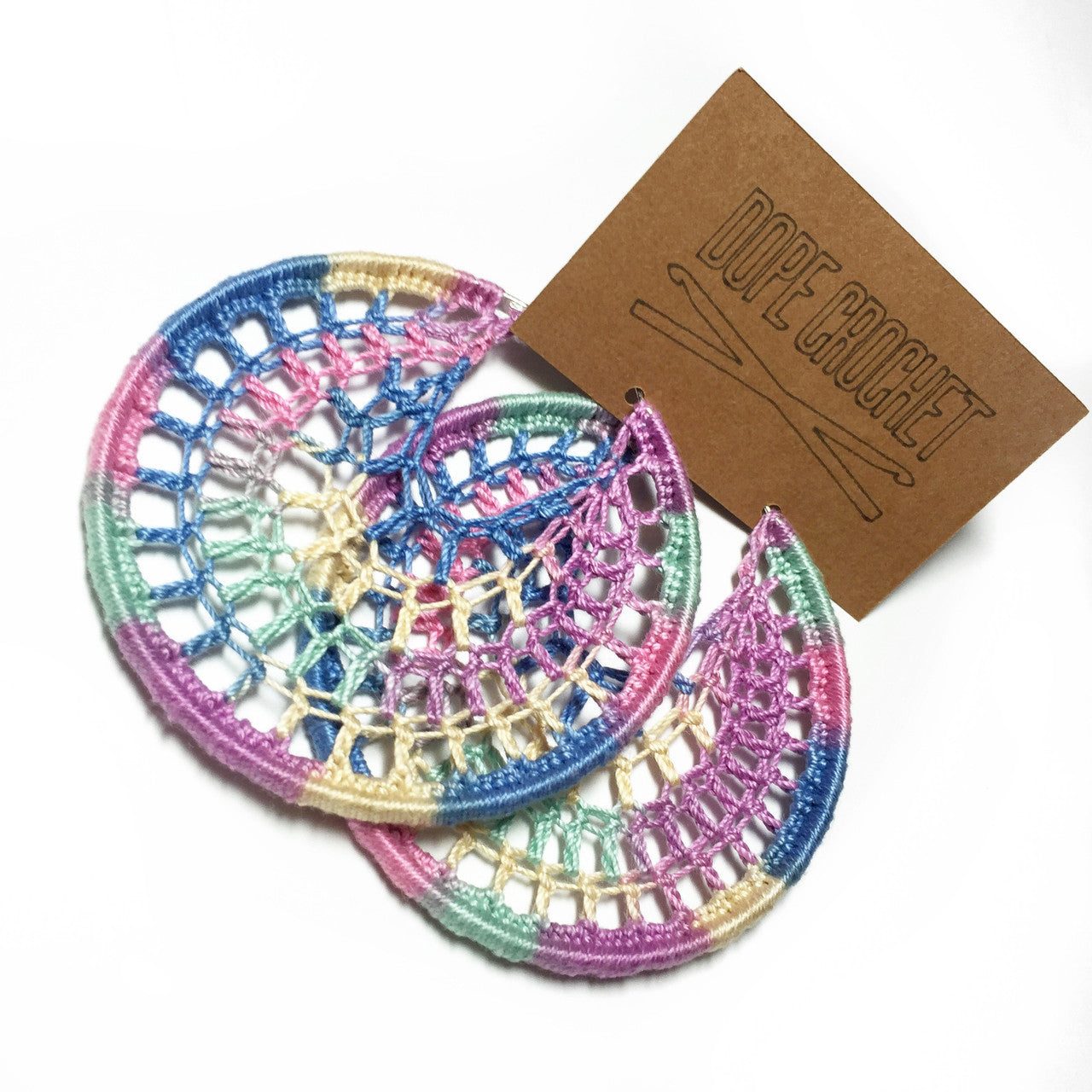 DIDO Webbed Hoops in Pastel Ombre