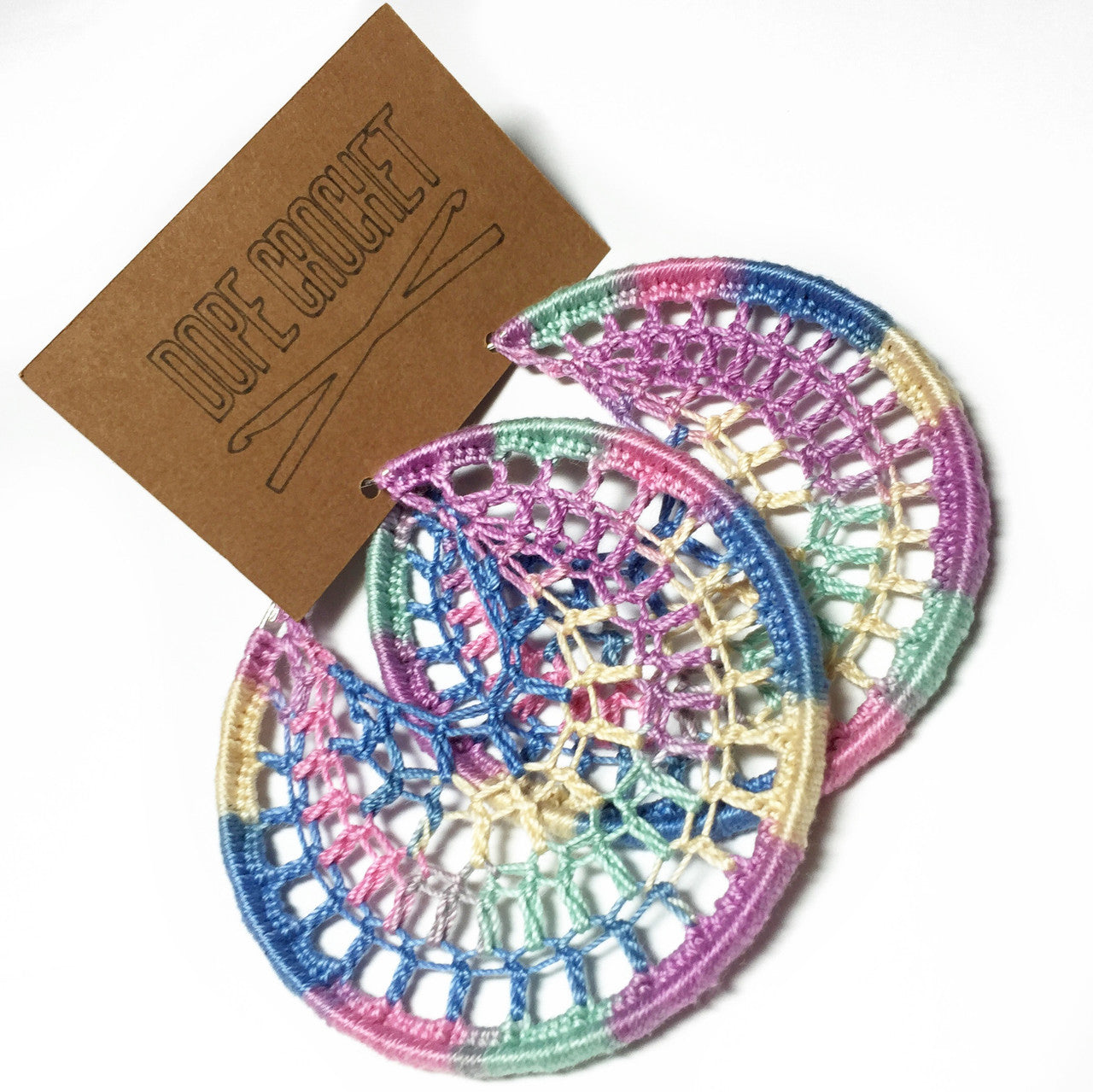 DIDO Webbed Hoops in Pastel Ombre