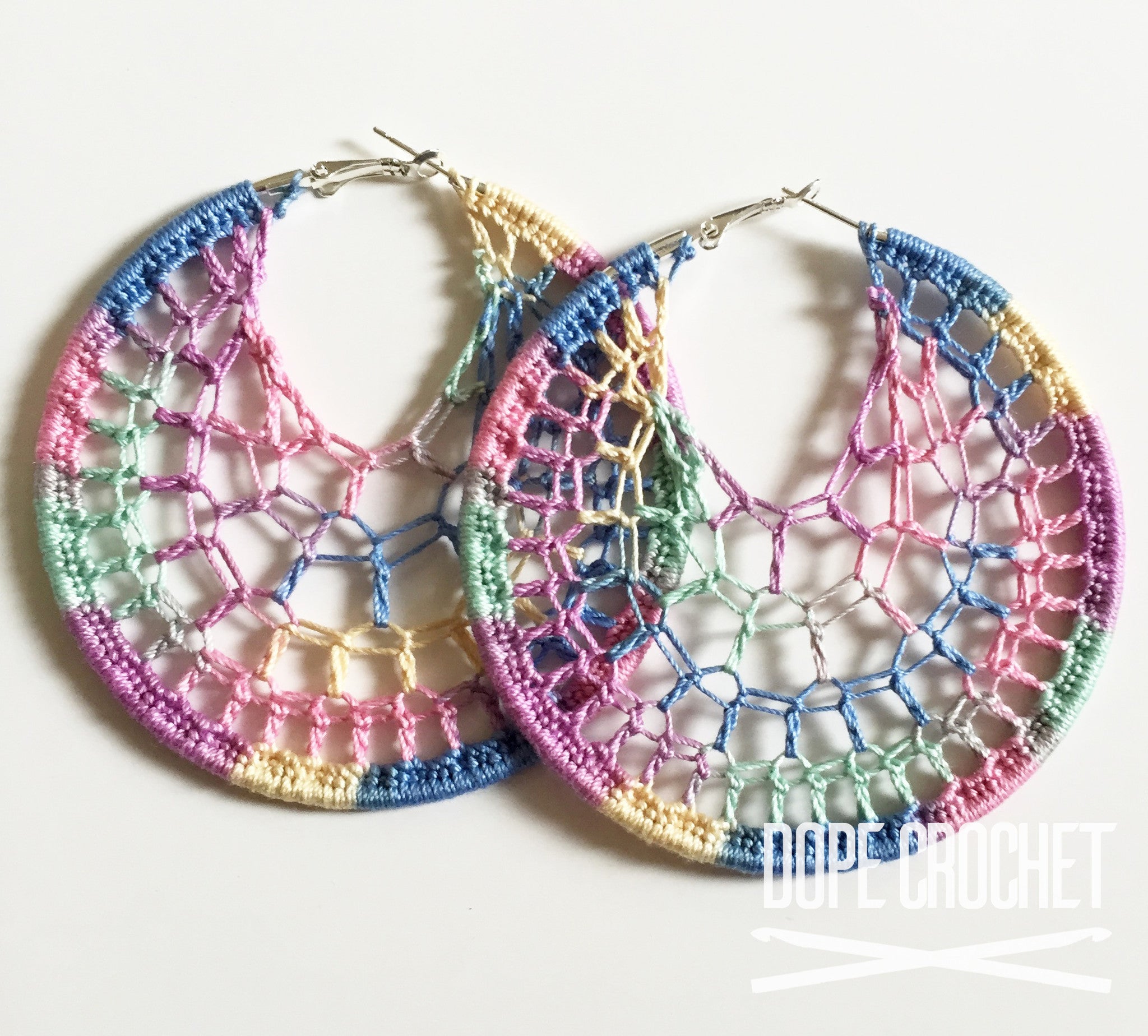 DIDO Webbed Hoops in Pastel Ombre