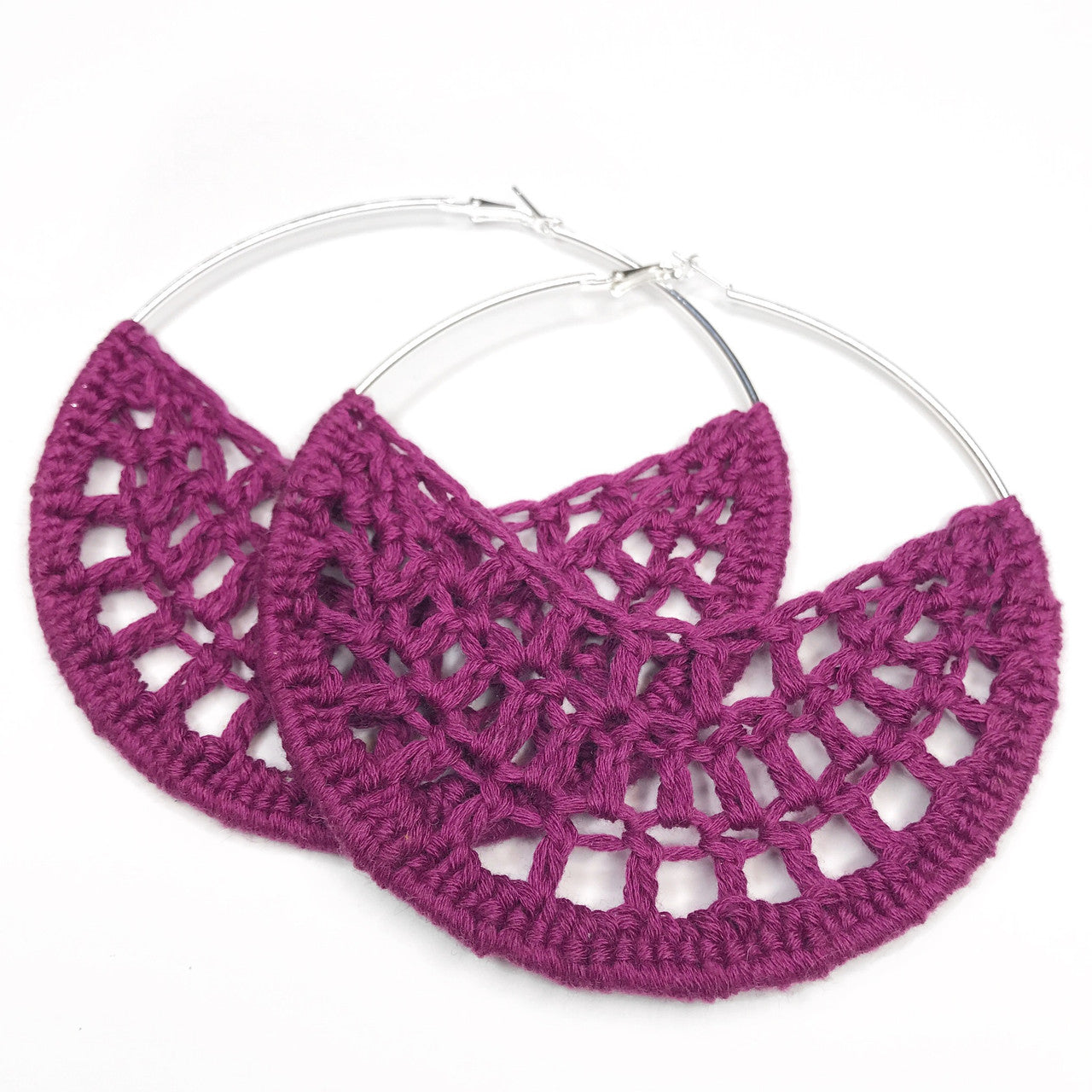 PETRA Berry Cotton Crochet Hoops