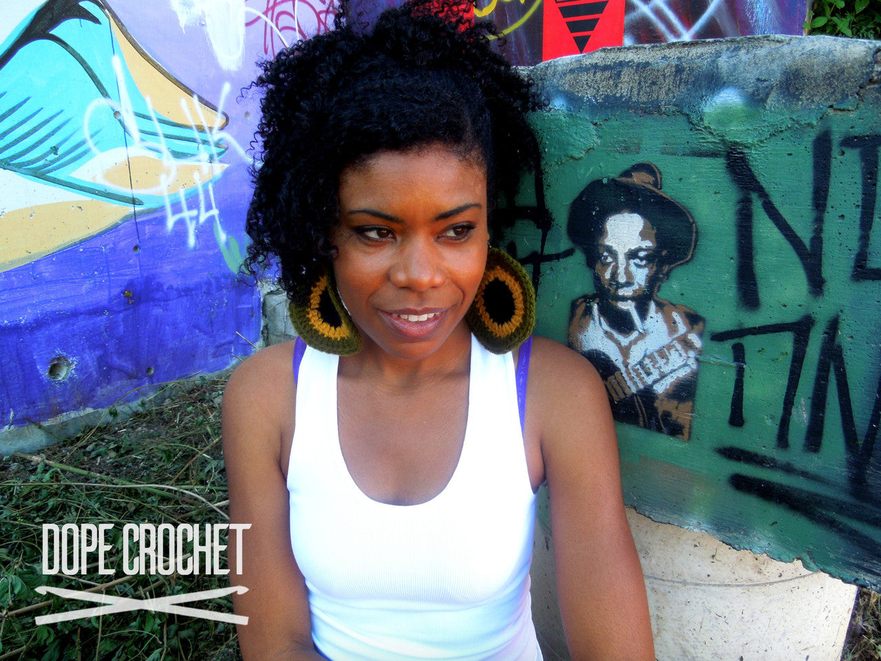 PATSY Swirl Earrings - JAMAICA - Black, Gold, Green