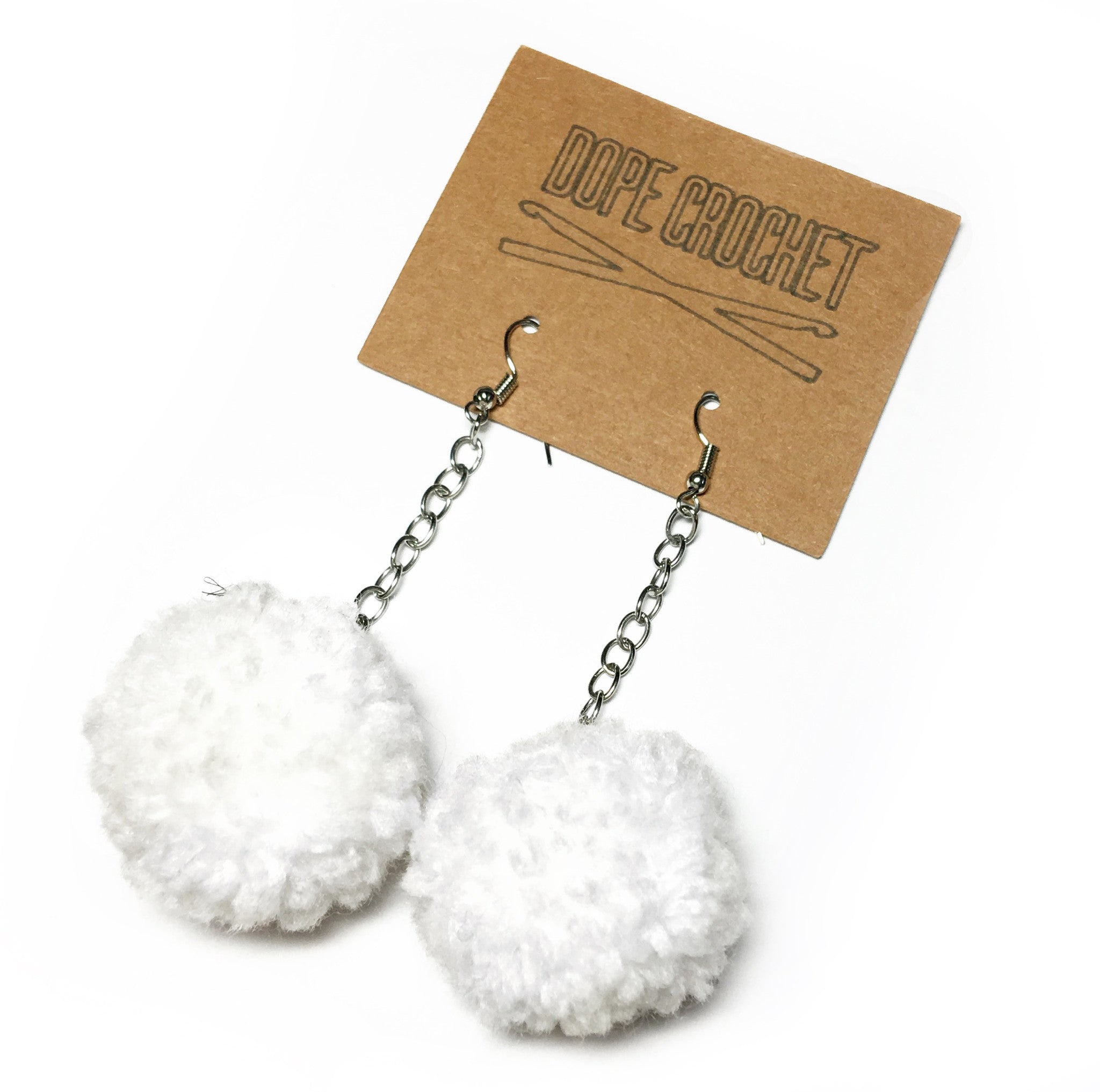 Small POM POM Earrings
