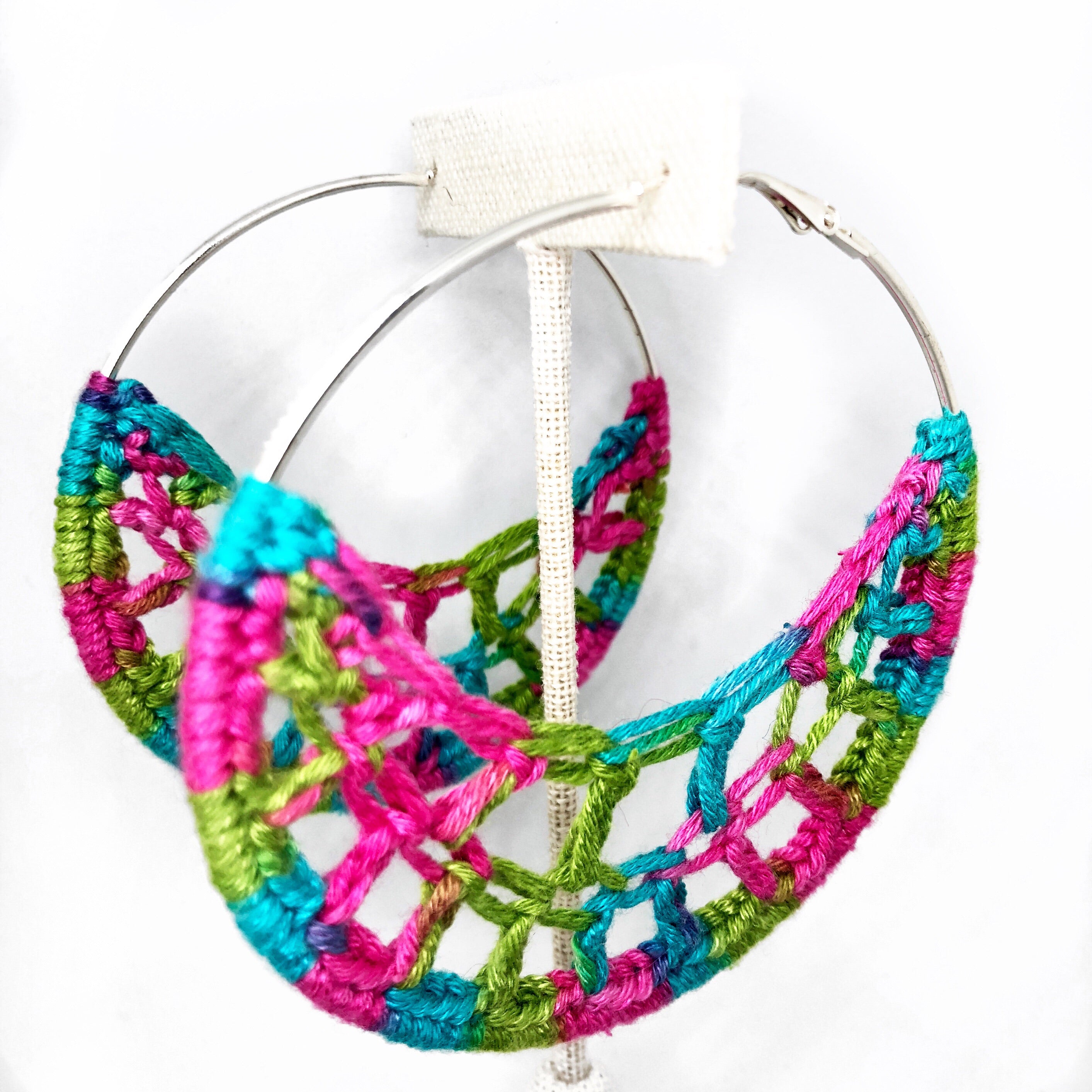 Unicorn Rainbow Crochet Hoops