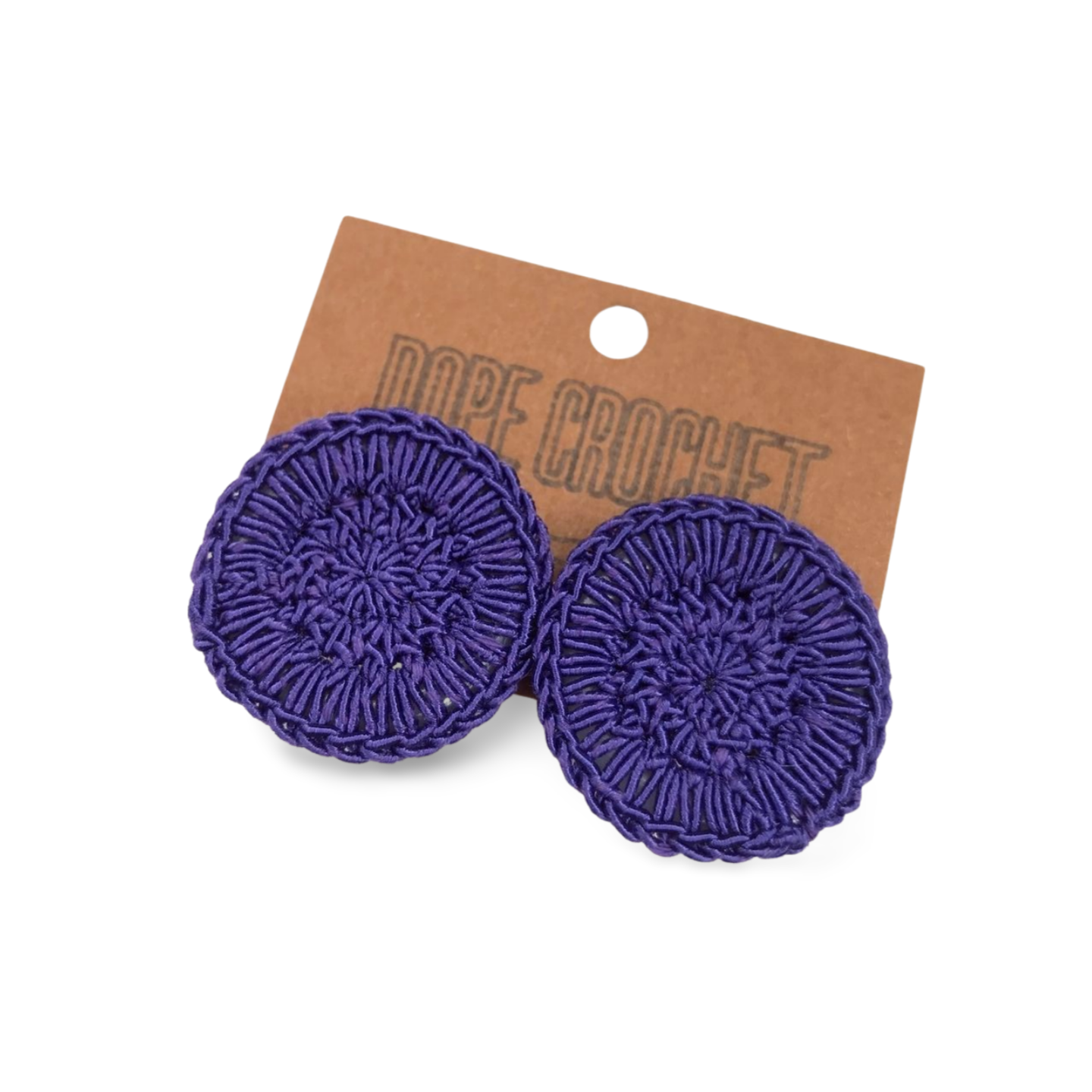 EMI Crochet button earrings