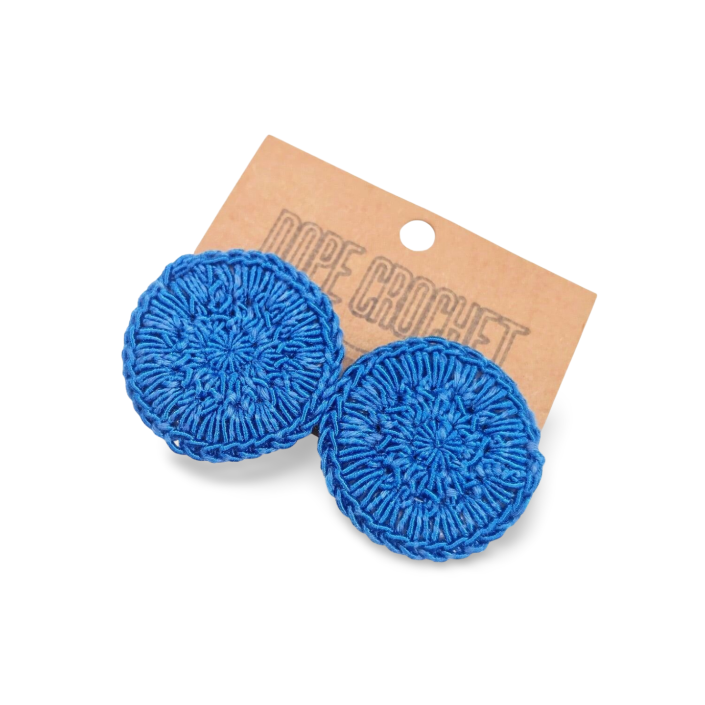 EMI Crochet button earrings