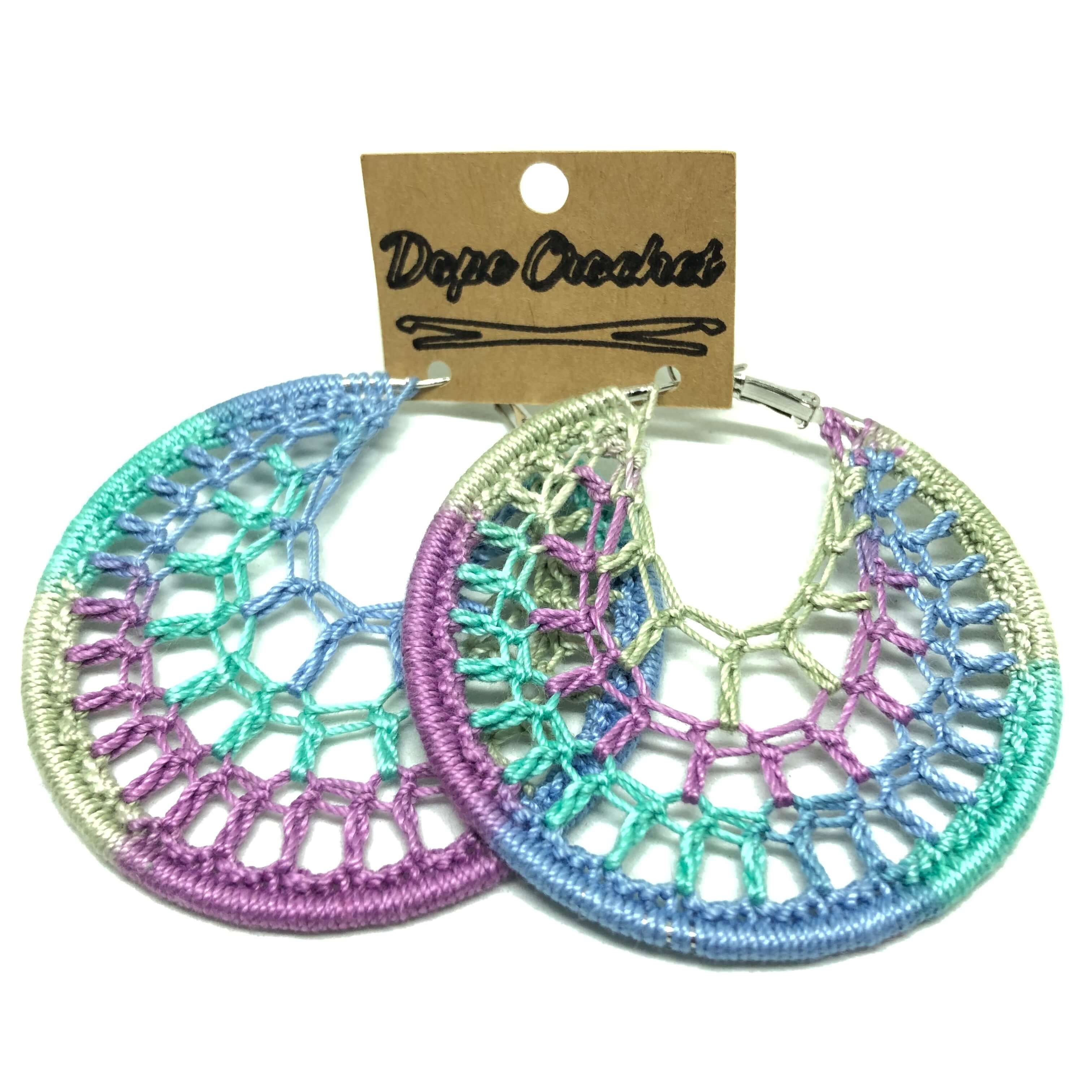 DIDO Webbed Hoops in Pastel Ombre